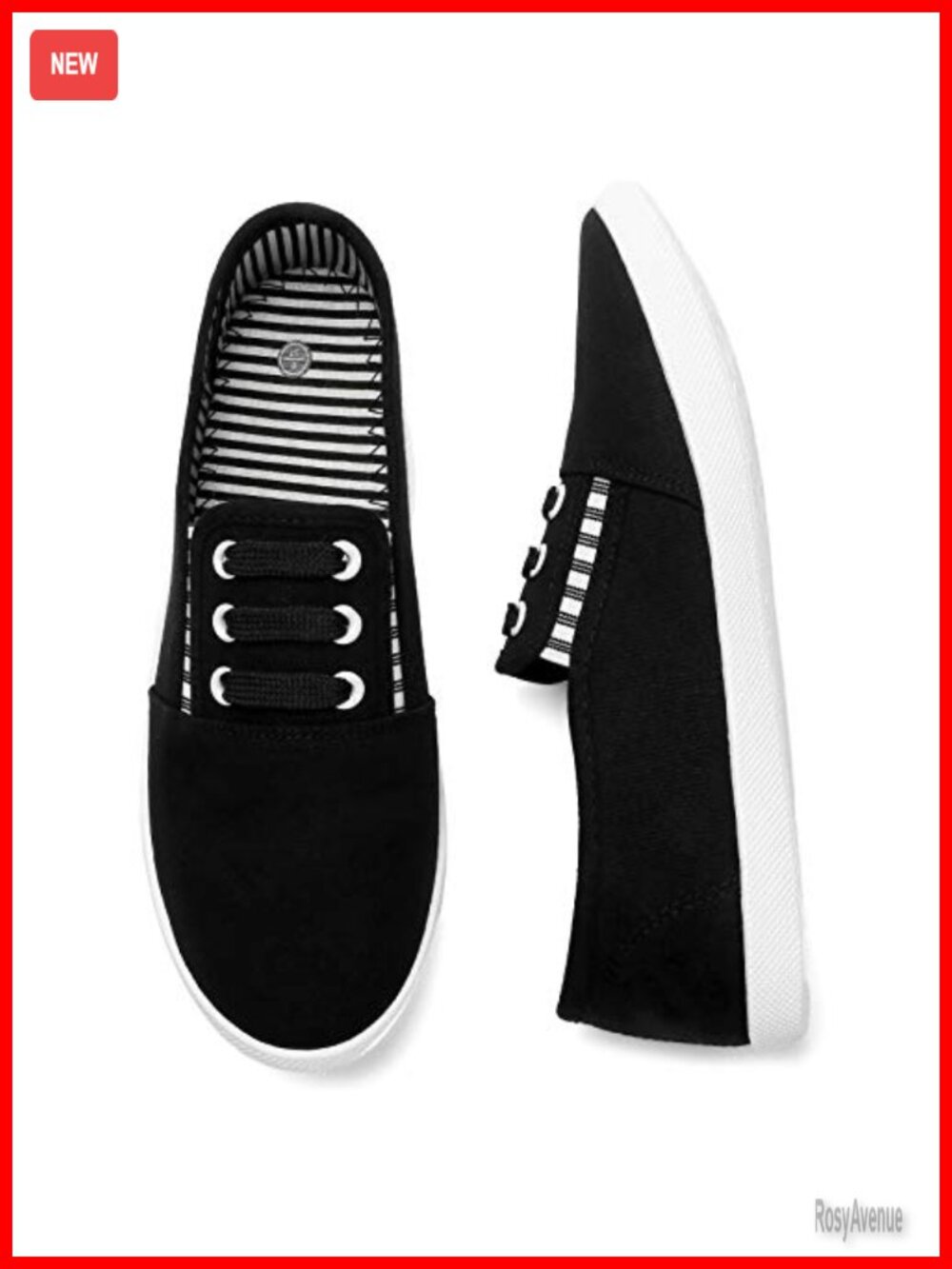 Canvas Slip On Sneakers Elastic Band Lightweight Women